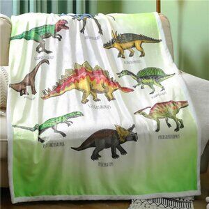Dinosaur Blanket Dino Throw Blankets for Boys Soft Flannel Dinosaurs Gifts